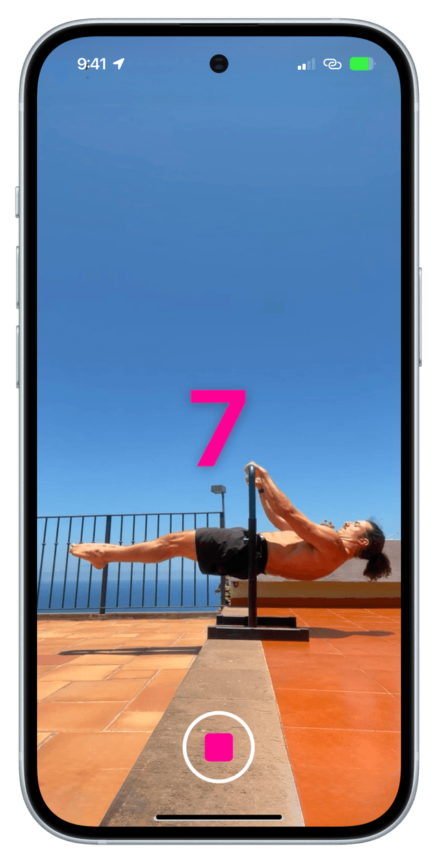 App screenshot recording with a timer