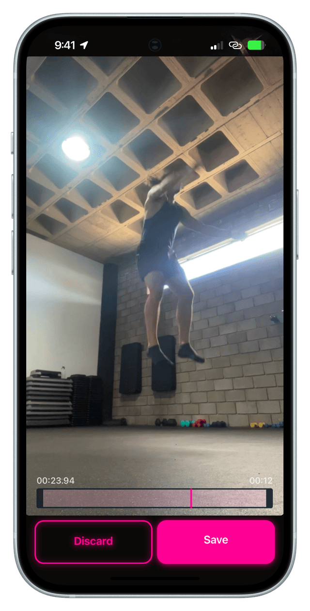 App screenshot scrubbing through a video