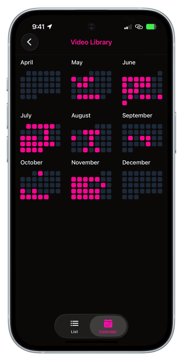App screenshot recording a handstand